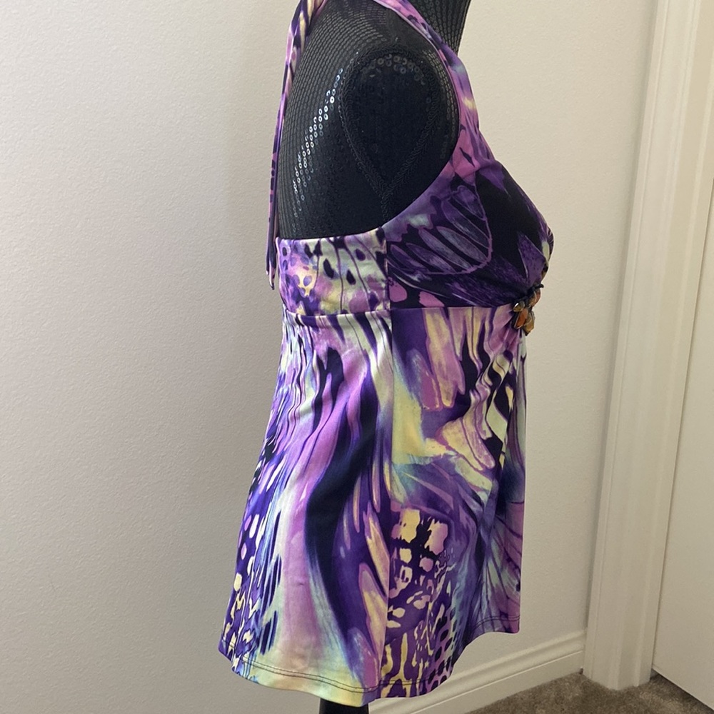 Cache Halter Top With Rhinestone Decorations. - image 3